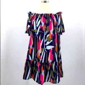 Crosby by Mollie Burch Dress Small blue floral tulip print BoxC